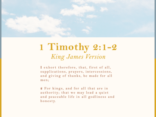1 Timothy 2:1-2 (KJV) 1 Timothy 2:1-2 (KJV)