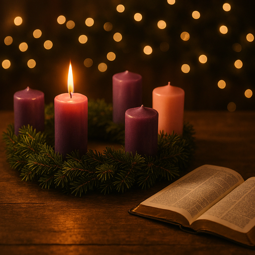 Lighting the first Candle of Advent